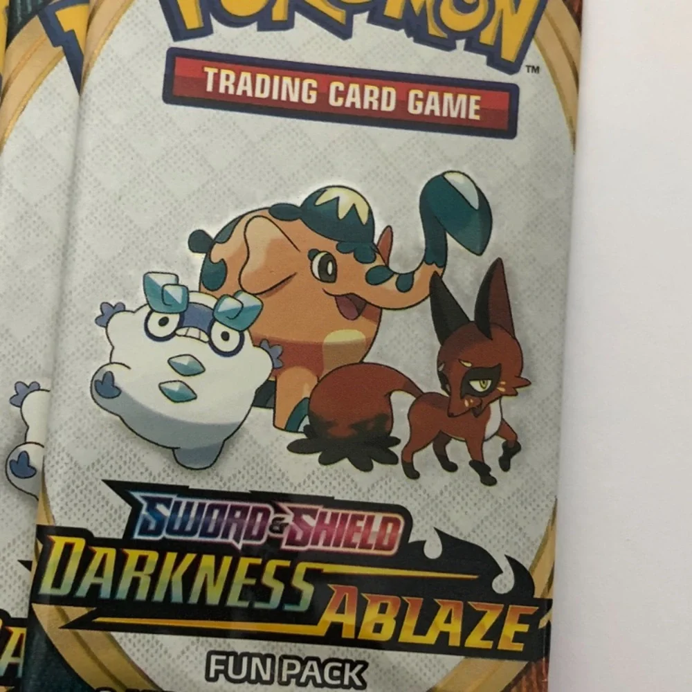 Pokemon Trading Card 50 Booster Fun Packs Sword and Shield Darkness Ablaze - Picture 2 of 2